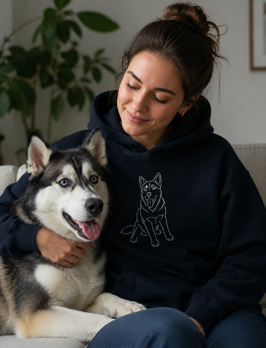 Sudadera con bordado personalizado de tu mascota