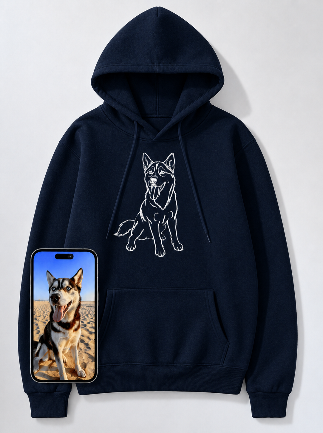Sudadera con bordado personalizado de tu mascota