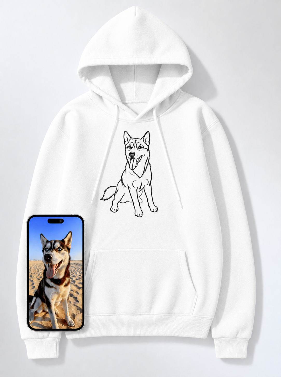 Sudadera con bordado personalizado de tu mascota