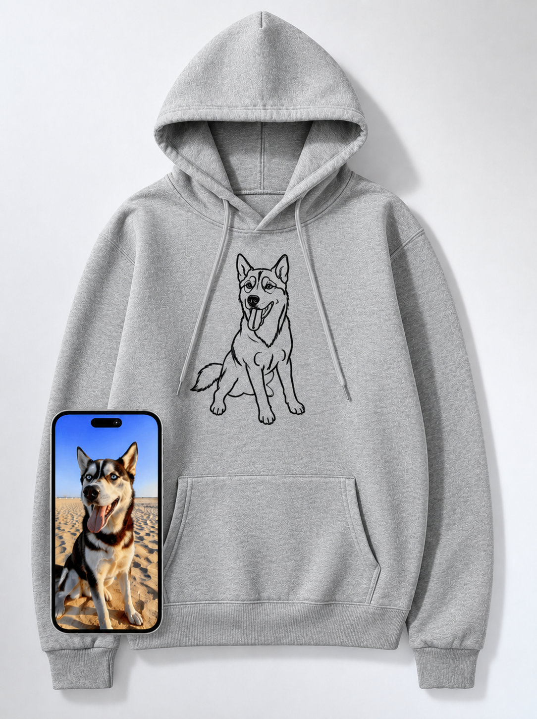 Sudadera con bordado personalizado de tu mascota