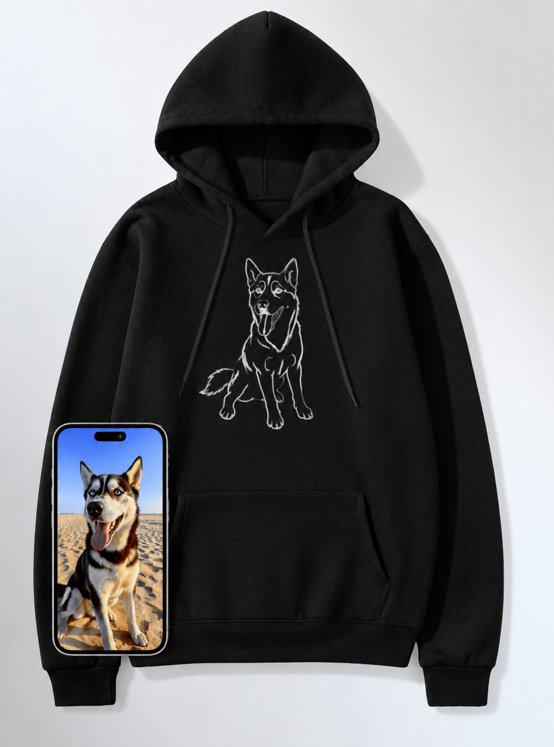Sudadera con bordado personalizado de tu mascota